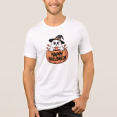Happy Halloween Caffeine Ghost Tri-Blend Shirt (Vorderseite)