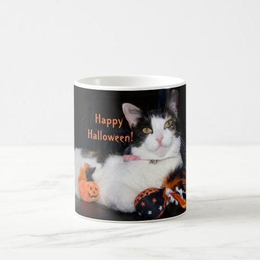 Happy Halloween Calico Cat Kaffeetasse (Mittel)