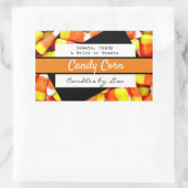 Happy Halloween Candle Corn Labels Rechteckiger Aufkleber (Tasche)