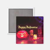 Happy Halloween Candles Magnet (Vorderseite/Rückseite)