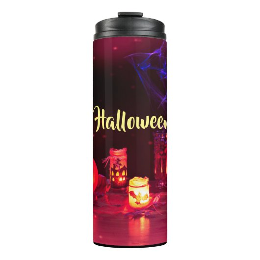 Happy Halloween Candles Thermosbecher (Vorderseite)