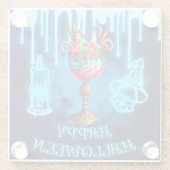 Happy Halloween Candy Cocktail Glasuntersetzer (Rückseite)