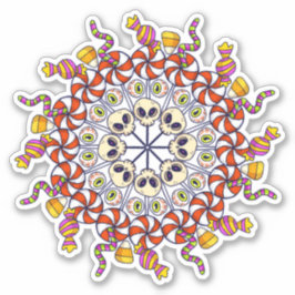 Happy Halloween Candy Collage Aufkleber