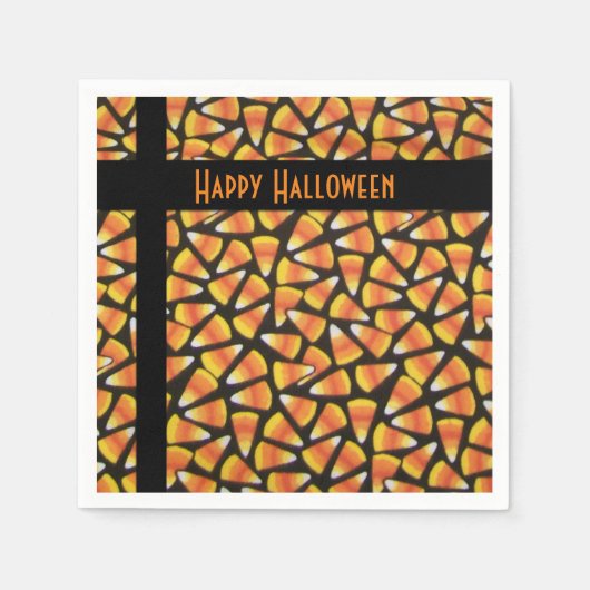Happy Halloween Candy Corn Napkins Serviette (Vorderseite)