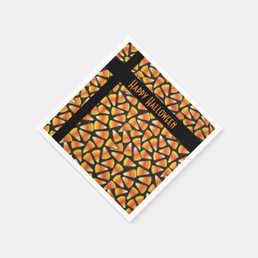 Happy Halloween Candy Corn Napkins Serviette (Ecke)