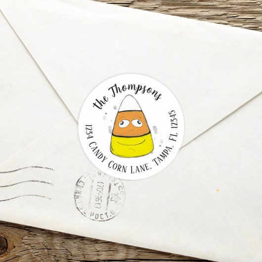 Happy Halloween Candy Corn Niedlich Whimsical Runder Aufkleber