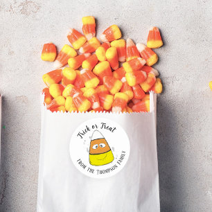 Happy Halloween Candy Corn Niedlich Whimsical Runder Aufkleber