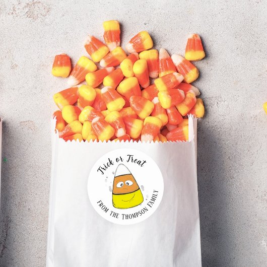 Happy Halloween Candy Corn Niedlich Whimsical Runder Aufkleber