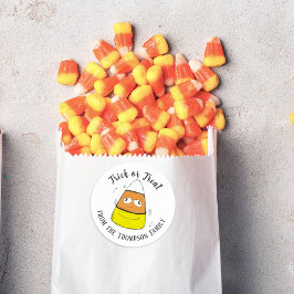 Happy Halloween Candy Corn Niedlich Whimsical Runder Aufkleber