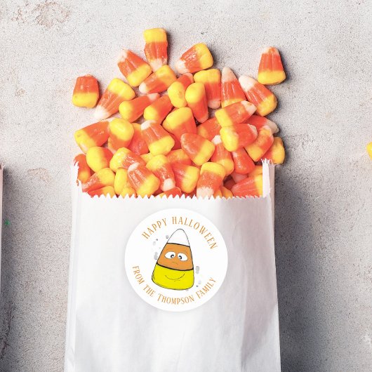 Happy Halloween Candy Corn Niedlich Whimsical Runder Aufkleber