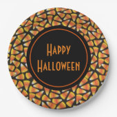 Happy Halloween Candy Corn Pappteller (Vorderseite)