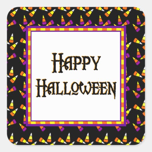 Happy Halloween Candy Corn Sticker (Vorderseite)