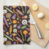 Happy Halloween Candy Kitchen Handtuch (Viertel Falte)