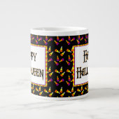 Happy Halloween Candy Pattern auf Black Jumbo Tass Jumbo-Tasse (Vorderseite)