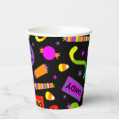 Happy Halloween Candy Pattern Pappbecher (Links)