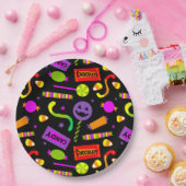 Happy Halloween Candy Pattern Pappteller (Party)