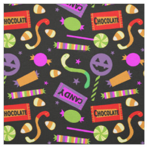 Happy Halloween Candy Pattern Stoff