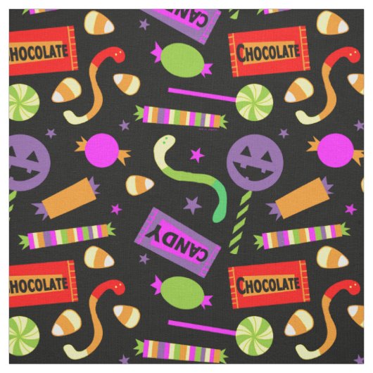 Happy Halloween Candy Pattern Stoff (Muster)