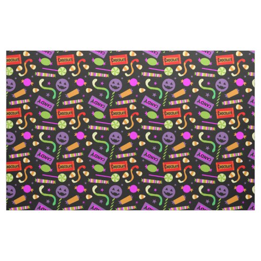 Happy Halloween Candy Pattern Stoff (Fat Quarter (45,7 x 55,9 cm))