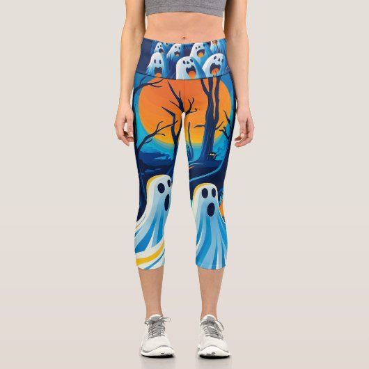 Happy Halloween Capri Leggings (Vorderseite)