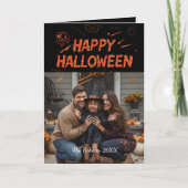 Happy Halloween Card, Halloween Foto Karte (Vorderseite)