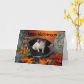 Happy Halloween Card Karte (Gelbe Blume)