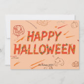 Happy Halloween Card , Minimalistisch Modernes Hei (Vorderseite)
