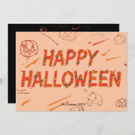 Happy Halloween Card , Minimalistisch Modernes Hei