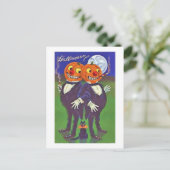 Happy Halloween Card Postkarte (Stehend Vorderseite)