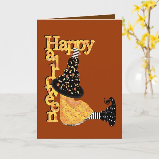 Happy Halloween Cards Karte (Gelbe Blume)
