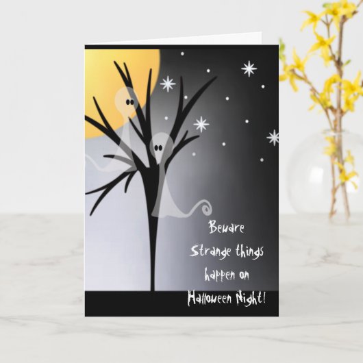 Happy Halloween Cards Karte (Gelbe Blume)