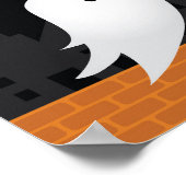 Happy halloween Cartoon Geisterstadt Poster (Ecke)