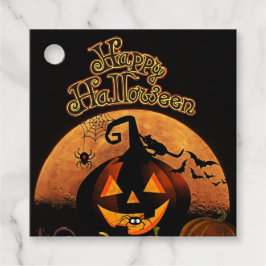 Happy Halloween Carved Pumpkin Geschenkanhänger
