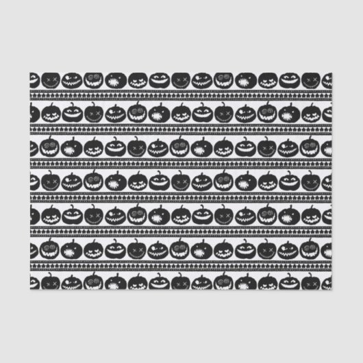 Happy Halloween Carved Pumpkin Kürbislaterne Seidenpapier (Vorderseite)