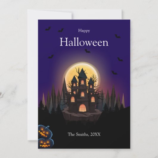 Happy Halloween Castle Card (Vorderseite)