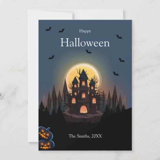 Happy Halloween Castle Card (Vorderseite)