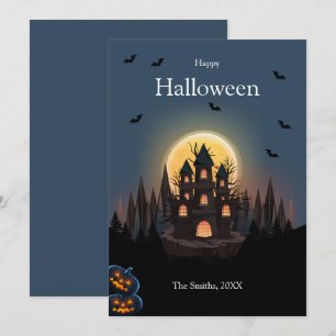 Happy Halloween Castle Card