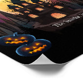 Happy Halloween Castle Poster (Ecke)