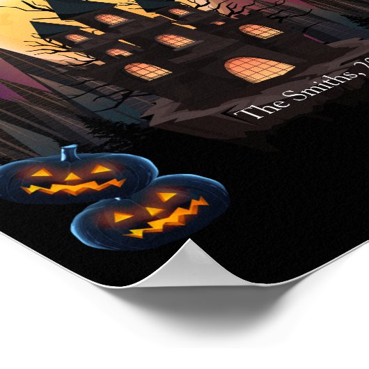 Happy Halloween Castle Poster (Ecke)