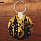 Happy Halloween Castle und Full Moon Schlüsselanhä Schlüsselanhänger (Vorderseite)