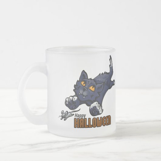 Happy Halloween Cat and Mouse Mattglastasse (Links)