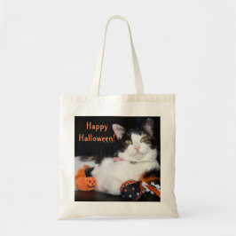 Happy Halloween Cat Calico Kitty Tragetasche