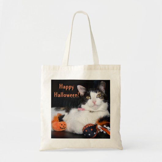 Happy Halloween Cat Calico Kitty Tragetasche (Vorne)