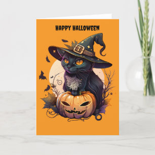 Happy Halloween Cat Feiertagskarte