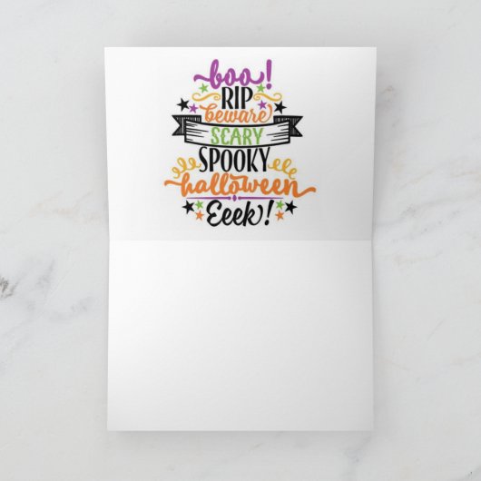 Happy Halloween Cat Karte (Innenseite)