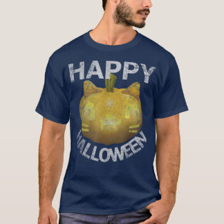 Happy Halloween Cat Kürbislaterne Pumpkin T-Shirt