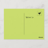 Happy Halloween Cat Meow Postcard Postkarte (Rückseite)