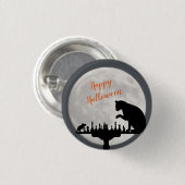 Happy Halloween Cat N Maus Vollmond Button (Vorne & Hinten)