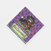 Happy Halloween Cat Napkins Serviette (Ecke)