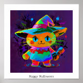 Happy Halloween Cat Poster (Vorne)
